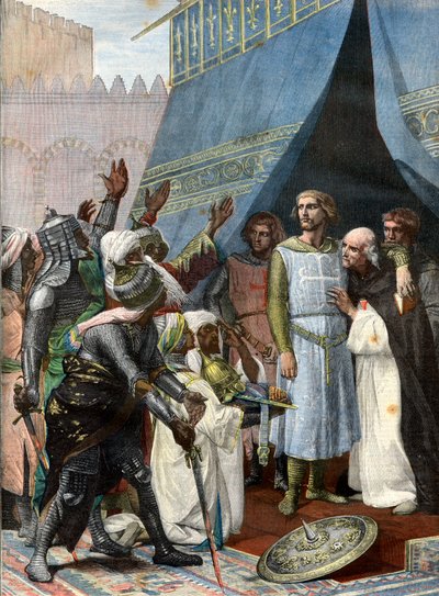 St. Louis Jerusalemissa - kaiverrus Cabanelin jälkeen - Louis IX 9 dit Saint Louis (Saint Louis tekijältä after Alexandre Cabanel