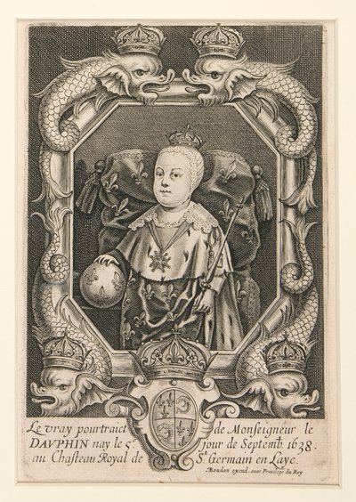 Ludvig XIV:n muotokuva Dauphinina (Le vray pourtraiet de Monseigneur le Dauphin tekijältä Alexandre Boudan