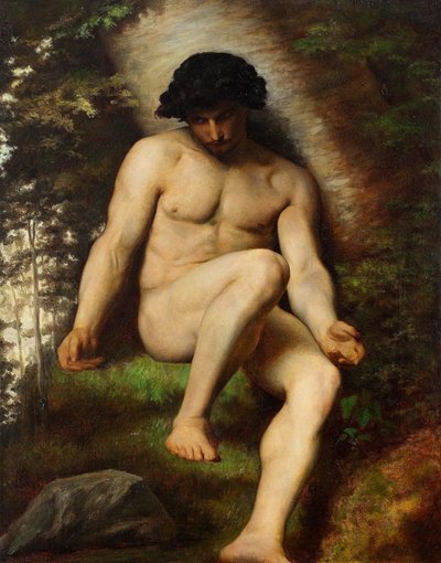 Study of Adam for Paradis perdu, noin 1863 tekijältä Alexandre Cabanel