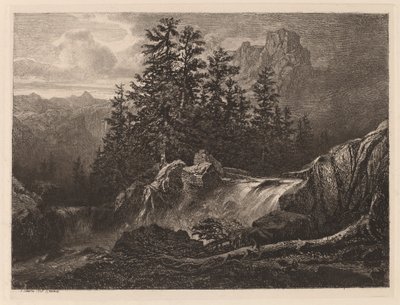 Vuoren vesiputous tekijältä Alexandre Calame