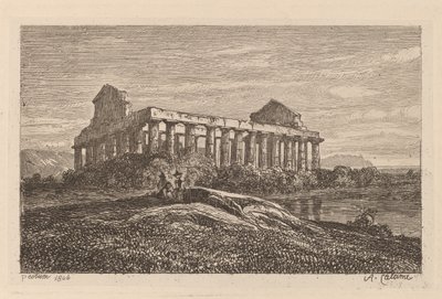 Rauniot Paestumissa tekijältä Alexandre Calame