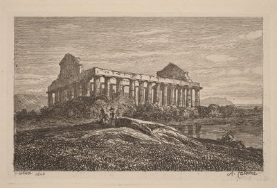 Raunioita Paestumissa tekijältä Alexandre Calame