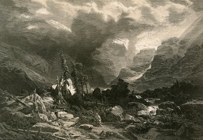 Myrsky Haslithalissa, Bernin Oberlandissa tekijältä Alexandre Calame