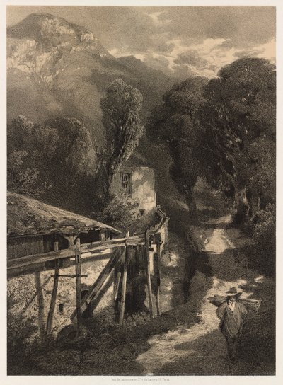 Simplon Road, Meillerie, Ranska. tekijältä Alexandre Calame