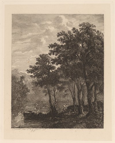 Puut joen rannalla tekijältä Alexandre Calame
