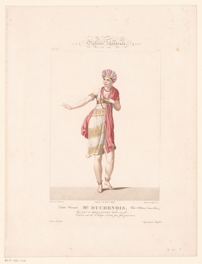 Portret van mevrouw Duchenois in de rol van Alzire Herra Duchenois. Rôle d