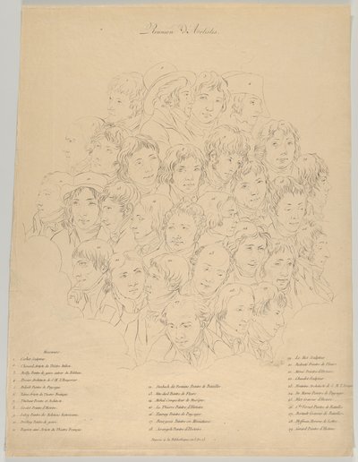 Taiteilijoiden kokoontuminen, 1804. tekijältä Alexandre Clément