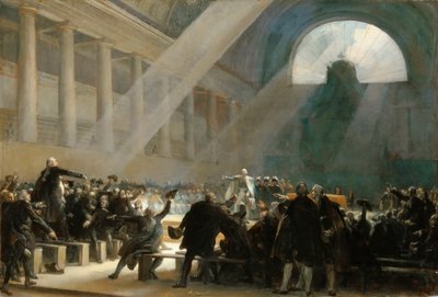 Mirabeau vastaa Dreux-Brézélle kansalliskokouksen kokouksessa 23. kesäkuuta 1789 tekijältä Alexandre Evariste Fragonard
