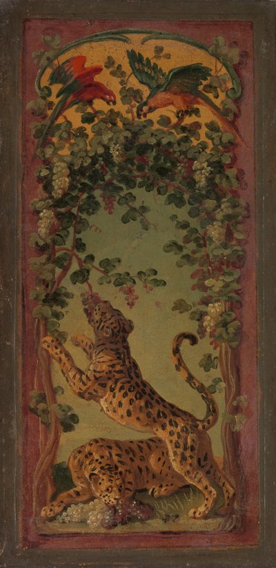 Panthers of Bacchus Eating Grapes, n. 1719-20. tekijältä Alexandre Francois Desportes