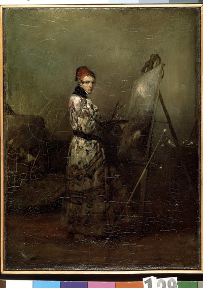 ""Autoportrait"" (omakuva) Alexandre Gabriel Decampsin (1803-1860) maalaus 1830 Eremitaaši, Pietari tekijältä Alexandre Gabriel Decamps