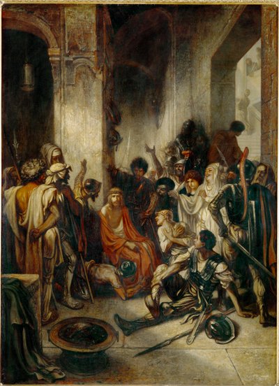 Kristus esikirkossa (maalaus kankaalle) tekijältä Alexandre Gabriel Decamps