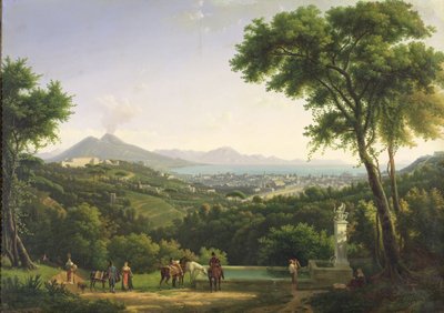 Näkymä Napoliin Capodimontesta, 1813 tekijältä Alexandre Hyacinthe Dunouy