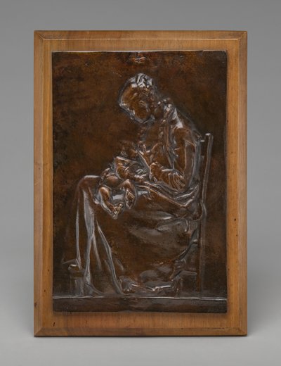 Äitiys eli nuori nainen imettävä lasta, malli 1882. tekijältä Alexandre Louis Marie Charpentier
