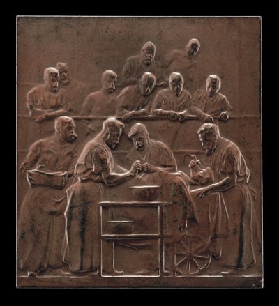 Monod, joka esittelee toimenpidettä leikkaussalissa [käänteinen], c. 1906. tekijältä Alexandre Louis Marie Charpentier