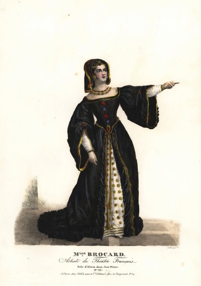 Miss Suzanne Brocard Aliciana Jane Shoressa (Richard III ja Jeanne Shore), Nepumucene Lemercier, Theatre Français tekijältä Alexandre Marie Colin