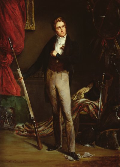 Nuoren vallankumouksellisen muotokuva Ranskan vallankumouksen aikana 1830 (öljy pahville) tekijältä Alexandre Marie Colin