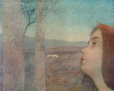 Lintu kutsu, c1908 tekijältä Alexandre de Riquer