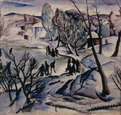 Hivern. Frozen Pond, 1923-1924 finlandès tekijältä Alexei Ilyich Kravchenko