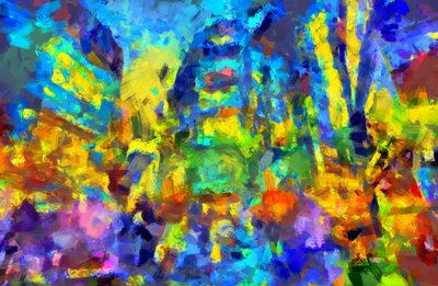 Peak hour,2020,(sekatekniikka) tekijältä Alexei Makhov