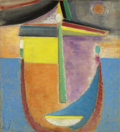 Abstrakti pää: sävellys, 1924 tekijältä Alexej von Jawlensky