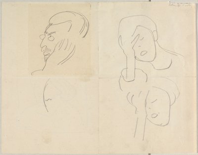 Bildnisskizze Kandinsky tekijältä Alexej von Jawlensky