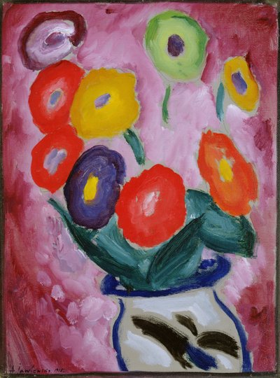 Kukkaasetelma, 1915 tekijältä Alexej von Jawlensky