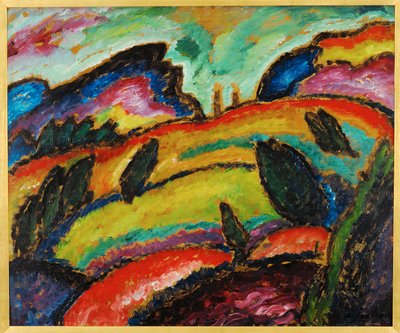 Huegel - Kukkula (öljy pahville) tekijältä Alexej von Jawlensky