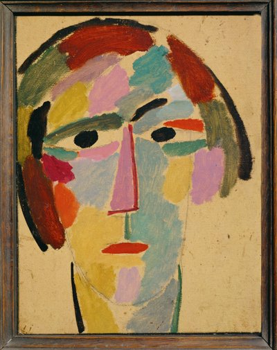 Mystinen pää: Anika (pahvi) tekijältä Alexej von Jawlensky