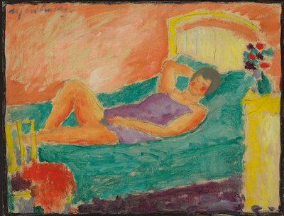 Makaava tyttö; Makaava tyttö, n. 1917 tekijältä Alexej von Jawlensky