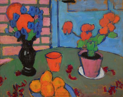 Still-elämä kukkia ja appelsiineja tekijältä Alexej von Jawlensky
