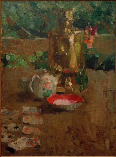Asetelma samovarin kanssa tekijältä Alexej von Jawlensky