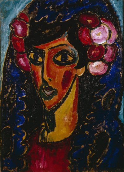 Sininen Mantilla, 1913 tekijältä Alexej von Jawlensky