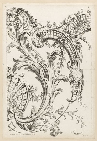 Shell Cartouches ja Acanthus Leaf Motif tekijältä Alexis Peyrotte