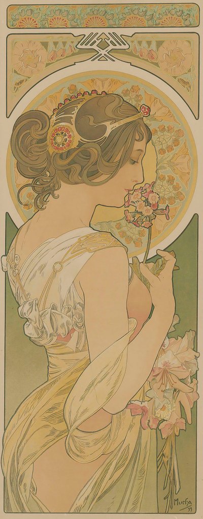 Primrose, 1899. tekijältä Alfons Marie Mucha