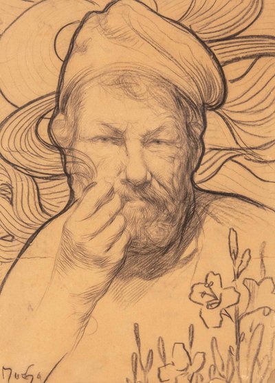 Omakuva, 1900-1910 luvut. tekijältä Alfons Marie Mucha