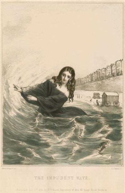 Röyhkeä aalto (värillinen kaiverrus) tekijältä Alfred (after) Crowquill