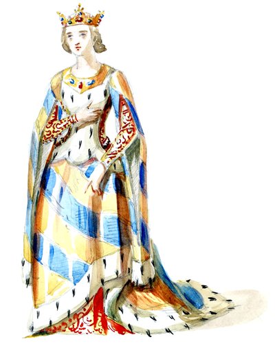 Halévy - La magicienne - pukumallit Alfred Albert - 05. Mme Gueymard, 2. puku (retusoitu) tekijältä Alfred Albert
