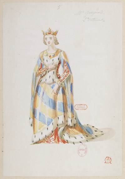 Halévy - La magicienne - pukumallit Alfred Albert - 05. Mme Gueymard, 2. puku tekijältä Alfred Albert