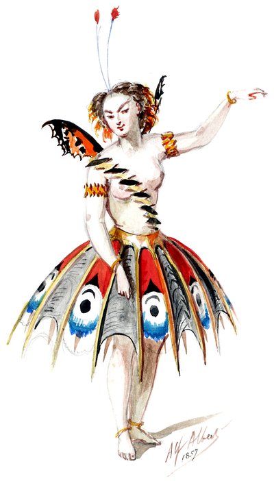Halévy - La magicienne - Alfred Albertin pukumallit - 11. Papillon (retusoitu) tekijältä Alfred Albert