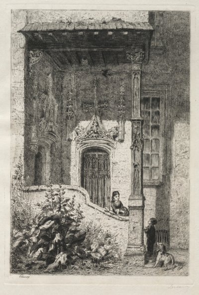 Talo tunnetaan nimellä Valkoinen kuningatar, Rue St. Hippolyte tekijältä Alfred Alexandre Delauney