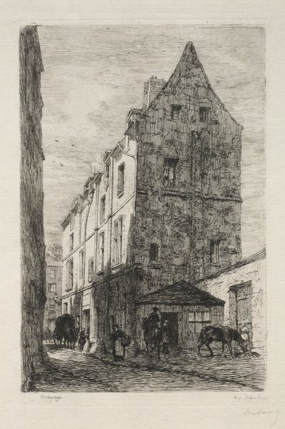 Talo tunnetaan nimellä Valkoinen kuningatar, Rue de Marmousets tekijältä Alfred Alexandre Delauney
