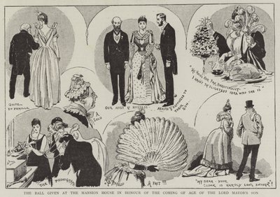 Juhla kartanotalossa Lord Mayorin pojan täysi-ikäisyyden kunniaksi tekijältä Alfred Chantrey Corbould