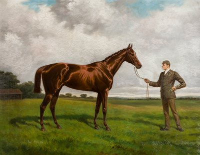 Sir Hugo, vuoden 1892 derbyn voittaja, n. 1875-1928 (öljy kankaalle) tekijältä Alfred Charles Havell