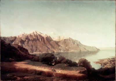 Näkymä Genevenjärvelle tekijältä Alfred Chavannes