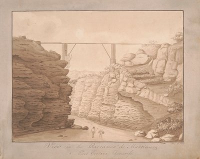 Näkymä Barranco de Martianezissa, Port Orotavassa, Teneriffalla, katsoen etelään tekijältä Alfred Diston