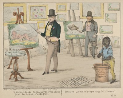 Vive la France, Kuvakauppiaat valmistautuvat julkiseen myyntiin Picture Dea..., 1840. tekijältä Alfred E. Baker
