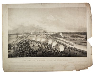Battle for Stone River tai Murfreesboro, 1863 tekijältä Alfred E. Mathews