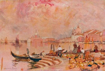 Evening Glow, Venetsia, 1895 tekijältä Alfred East
