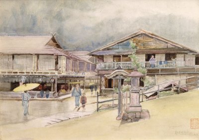 Sadepäivä Yumotossa, 1889 tekijältä Alfred East