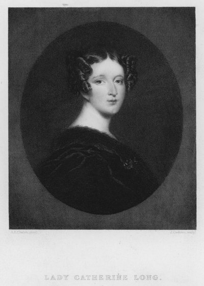 Lady Catherine Long (kaiverrus) tekijältä Alfred Edward (after) Chalon